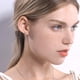 thumbnail image 2 of Pendientes de cruz con circonitas cúbicas AAA brillantes, joyería fina religiosa de plata helada, 2 of 7