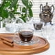 thumbnail image 1 of Set 6 Tazas Cafe Espresso Vidrio 120ml Con Asa Transparente, 1 of 7