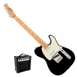 Fiddler - Guitarra Eléctrica Richards Negra + Amplificador 10W