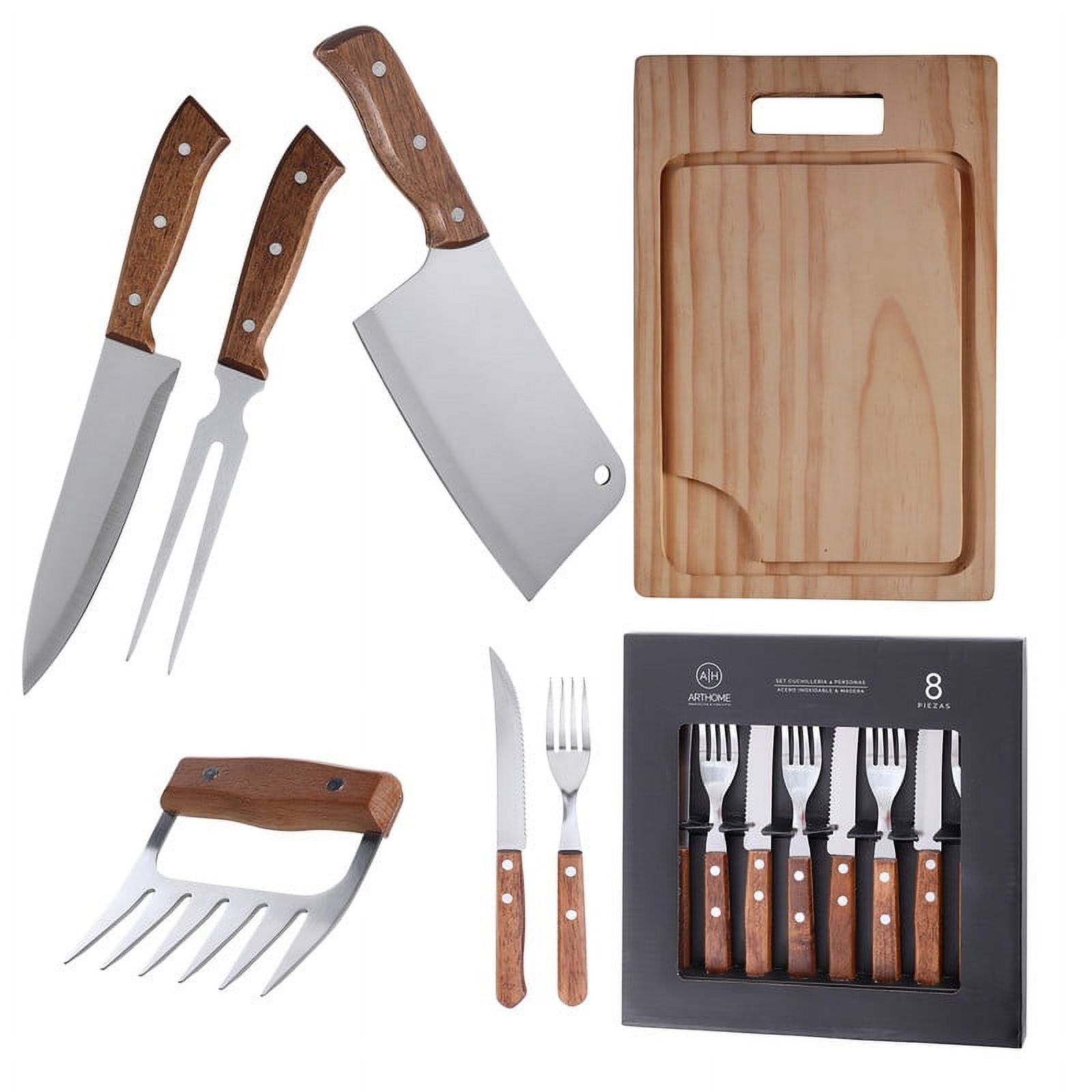 Set Parrilla 13 Piezas Acero Inoxidable Arthome Par24