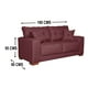 thumbnail image 5 of Sofa Versa 2 Cuerpos Tela Burdeo, 5 of 5