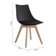 thumbnail image 3 of Silla De Comedor Con Patas De Madera Negro, 3 of 6