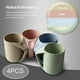 thumbnail image 2 of eoocvt - 4 vasos de plástico biodegradables de paja de trigo, ecológicos y saludables, para agua, café, leche, zumo y té (1 unidad, 13.5 oz) (4 tazas), 2 of 8