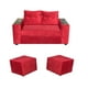 thumbnail image 1 of Sofa Wilson 2c + 2 Pouf Rojo, 1 of 3
