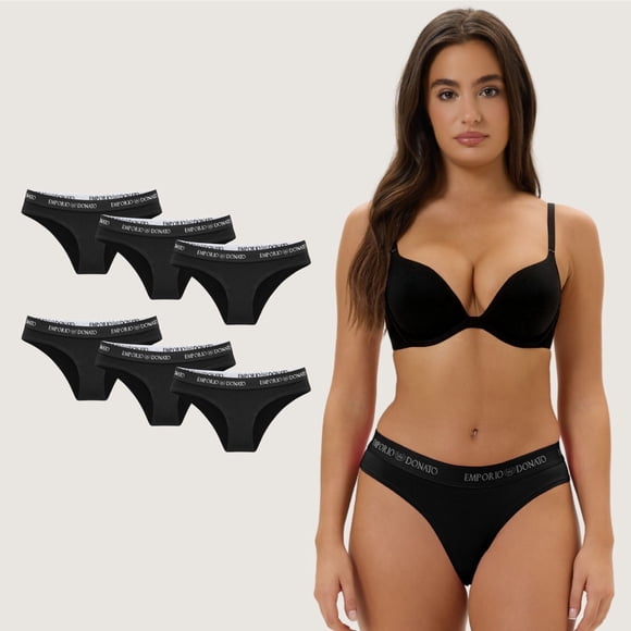 Pack de 6 Calzones Bikini Algodón Mujer
