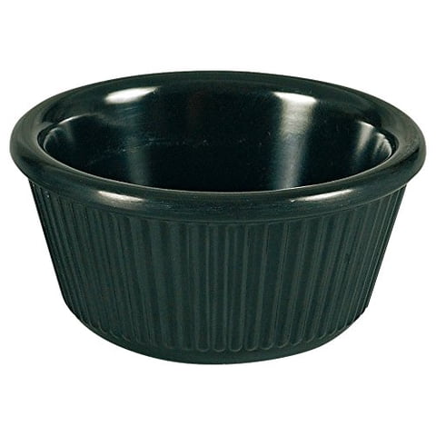 Ramekin Acanalado Yanco Nc-533Bk De Melamina Negra, 110 Ml, Paquete De 72