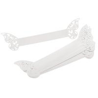 Magideal - 20 Anillos De Servilleta Con Forma De Mariposa, Hebillas Para Servilletas, Porta Servilletas De Papel, Regalos, Anillos De Servilleta, Decoraciones Para Eventos, Festivales Y Cocinas. Blanco