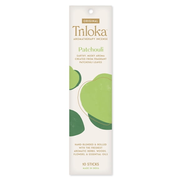 Incienso Triloka Patchouli 10 varillas aromaterapia