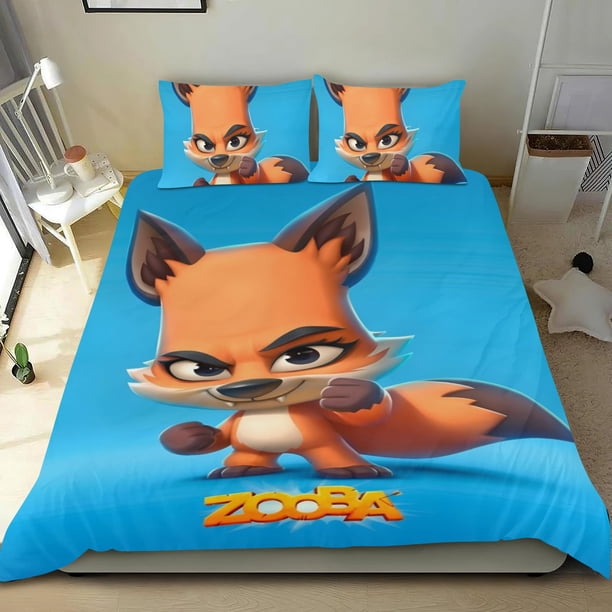 Zoo Battle Arena Conjunto de sábanas temático, trío de piezas, cómodo y amigable con la piel, diseño único, regalo de decoración para el hogar para familiares, amigos y fans,140cm *210cm