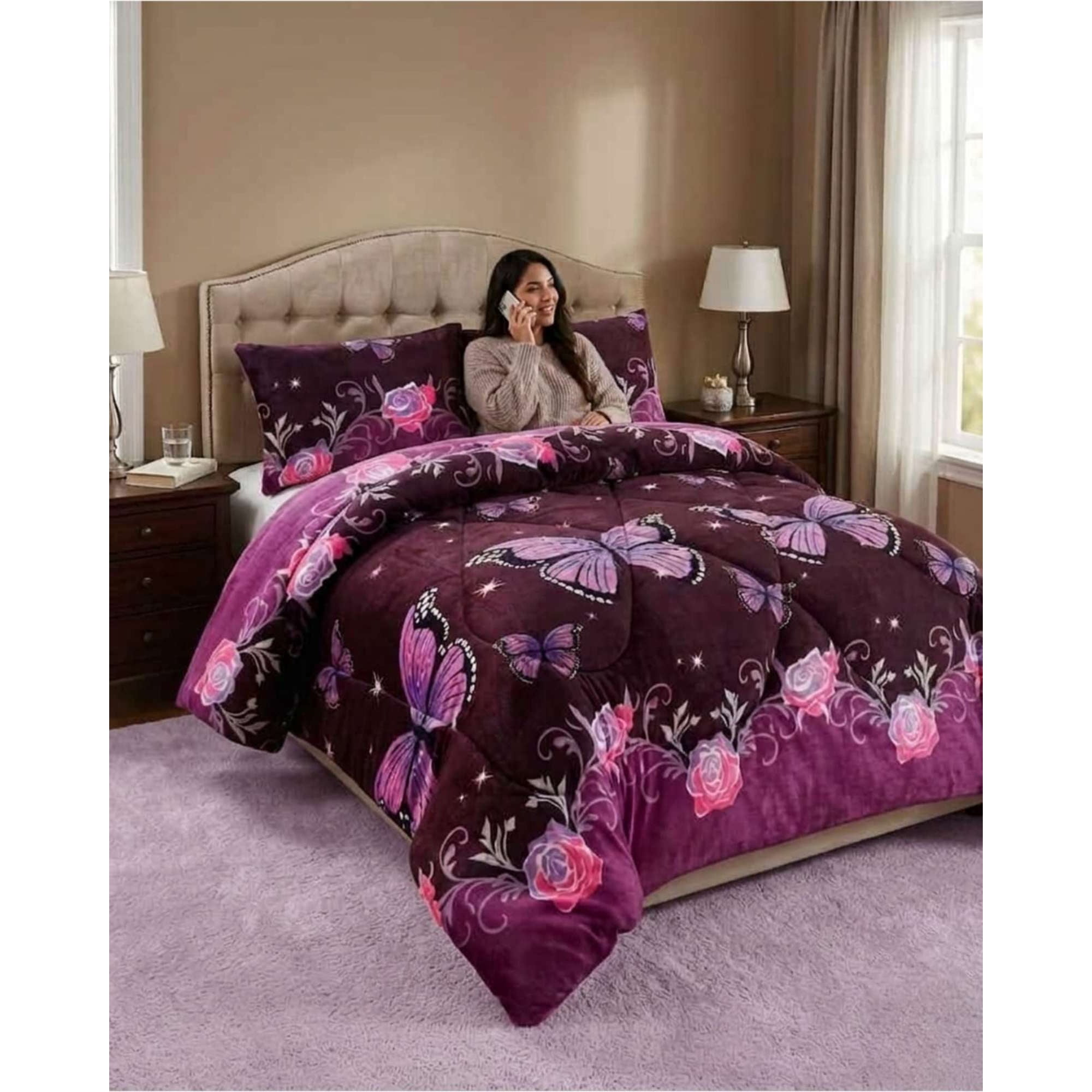 Myl Todo Hogar - Plumón Térmico 2 Plazas Plush Y Chiporro Extra Cálido Invierno