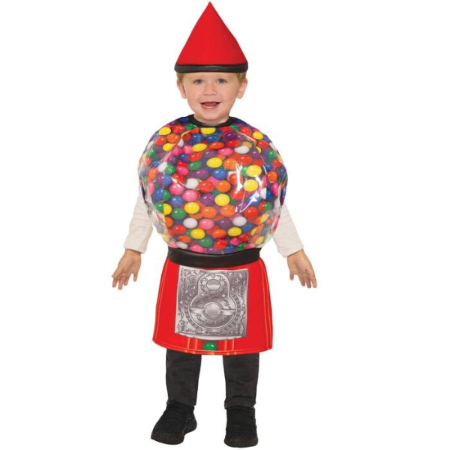 Carnaval - Disfraz Niño Maquina De Chicle 2 A 3 Años Rojo