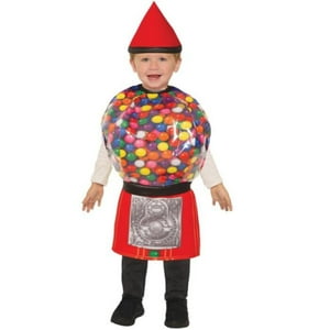 Carnaval - Disfraz Niño Maquina De Chicle 2 A 3 Años Rojo