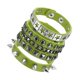 thumbnail image 1 of Uxcell 3Pcs Conjunto de Pulseras de Cuero con Tachuelas Rock Punk, 8.7"/22cm Muñequera Ajustable con Picos Góticos para Accesorios Emo Grunge Favoritos de Fiesta de Halloween, Verde, 1 of 6