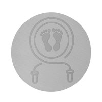 Ioensy - Estera De Ejercicio De Fitness Estera Redonda Para Interiores Y Exteriores Estera Acolchada De Entrenamiento Antideslizante Gris