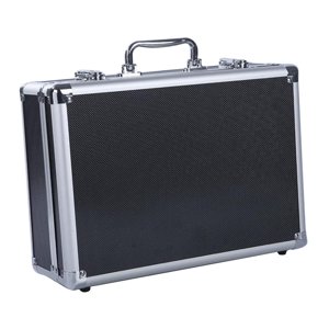 Magideal - Caja De Almacenamiento De Aluminio, Caja De Almacenamiento De Herramientas, Protector De Equipo, Contenedor De Equipo Portátil, Bolsa De Transporte Pa Negro