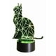 thumbnail image 4 of Lampara Ilusion 3D Gato Geométrico de 7 colores, Base touch, 4 of 7