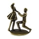 thumbnail image 4 of Mini estatua de pareja figura de propuesta en miniatura decoración del hogar regalo escultura artística moderna Día de San Valentín para estantería Of, 4 of 5