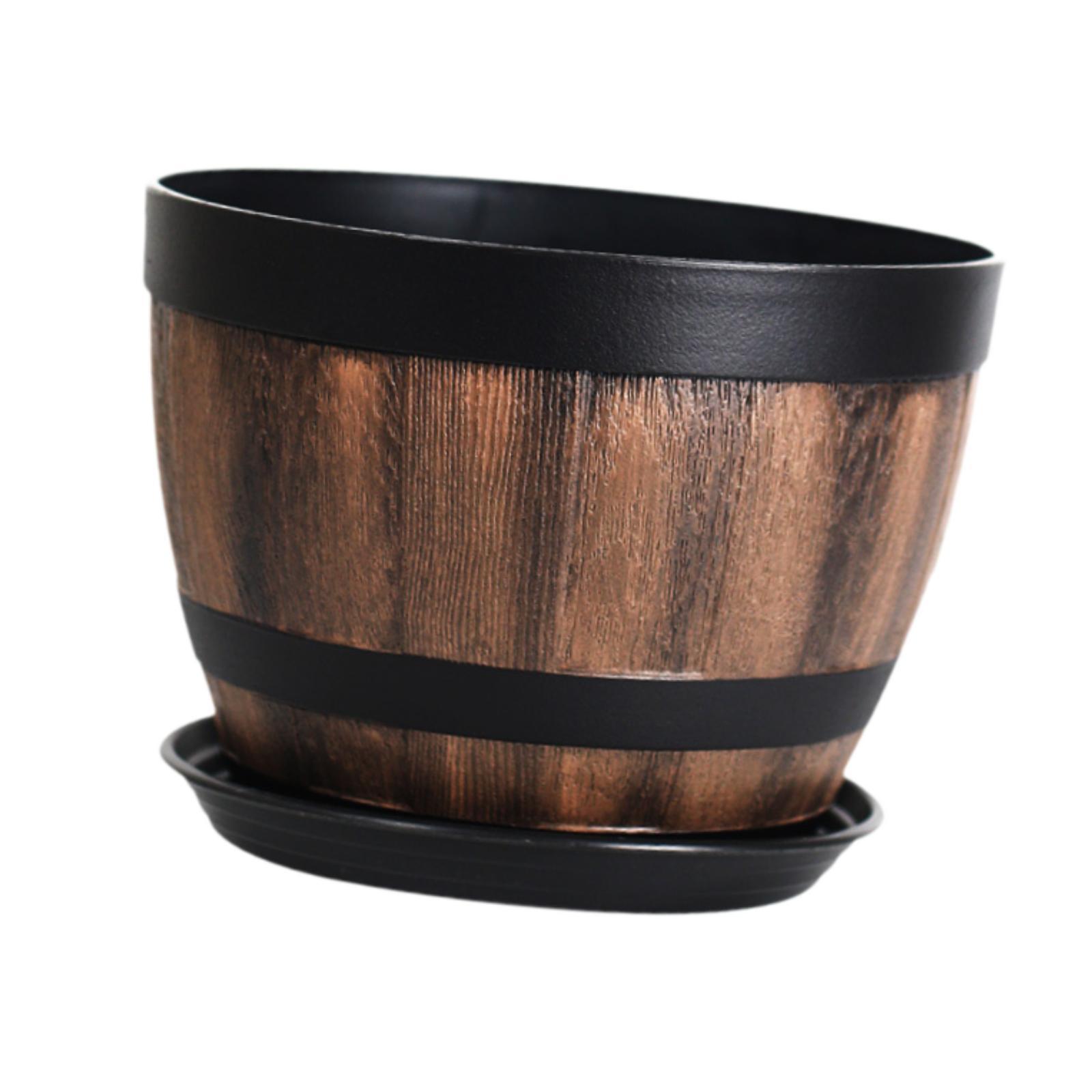 Ioensy - Maceta Rústica Con Orificios De Drenaje, Contenedor Para Plantas De Escritorio, Para El Hogar, Interior, 10 L