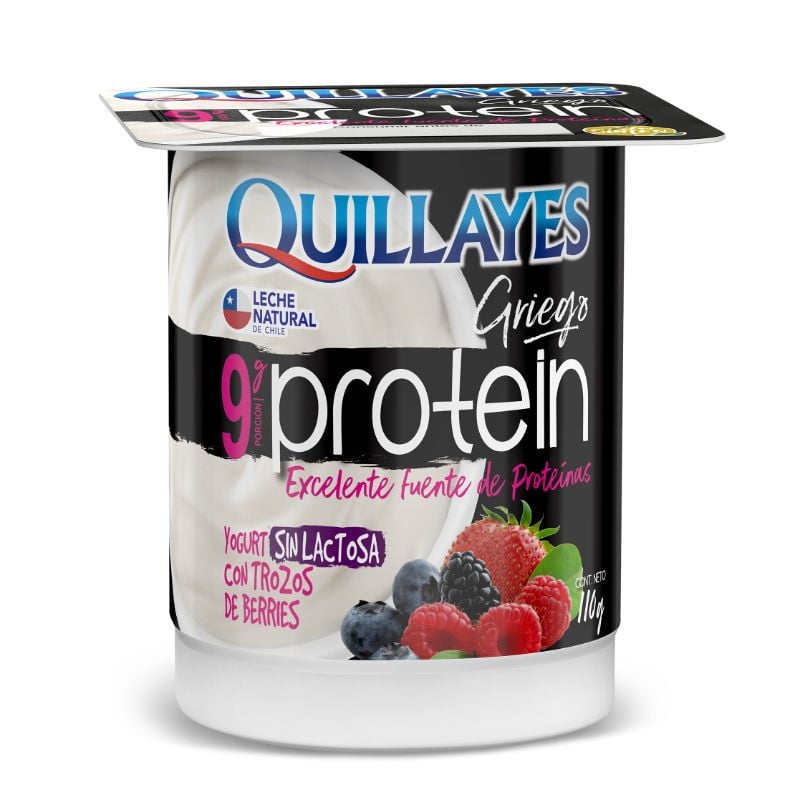 Yoghurt Griego Proteína Con Trozos Sabor Berries 110 g Quillayes