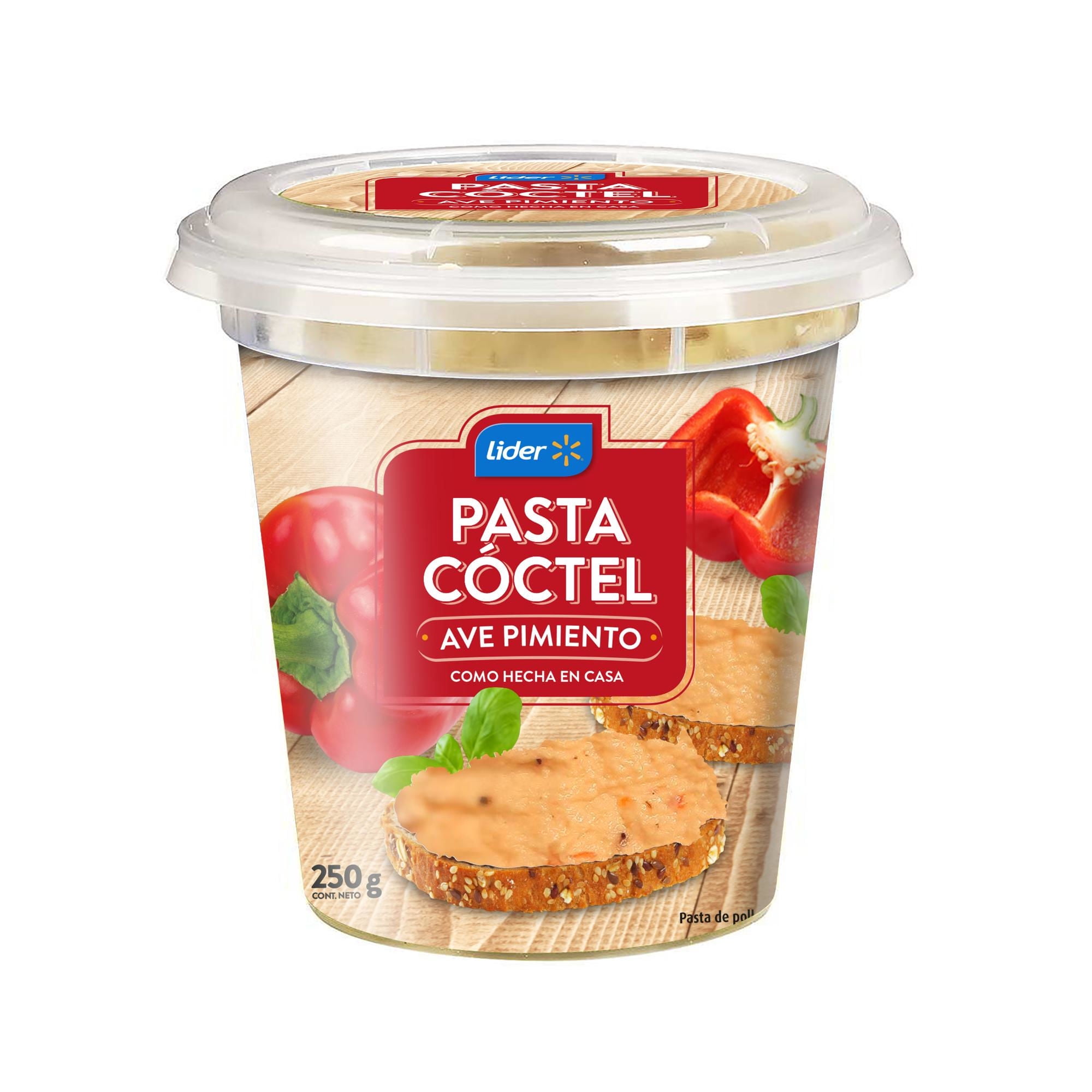 Pasta Coctel Ave Pimentón 250 g Lider