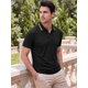 thumbnail image 4 of INSPIRE CHIC Camisa Polo de Hombre de Manga Corta Casual de Verano para Tenis Golf Talla M Negro, 4 of 5