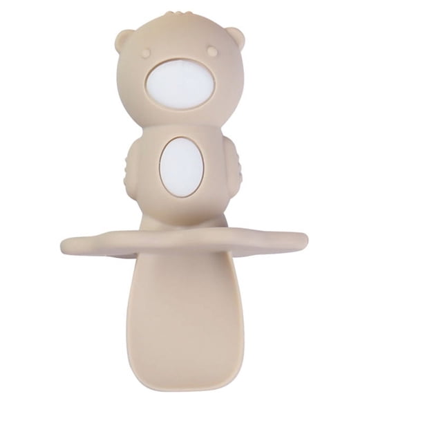 1pc Baby Spoon, Anti-Choke Toddler Utensil, First& Second Stage Baby Led Weaning Spoon, Food Grade Soft Silicone Self Feeding Spoon For Ages 6 Months+