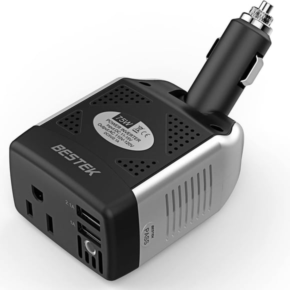 Inversor de corriente BESTEK 75W 12V a 110V 3.1A USB