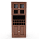 thumbnail image 1 of Vitrina Bar Berlin Madera Vidrio 4 puertas color nogal, 1 of 3