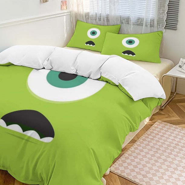 Monsters University Bedding Comforter Sets 3-Piece Bedding Set Soft Warm Bed Set for Bedroom All Season