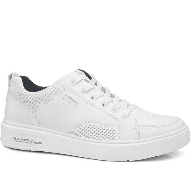 ZAPATILLAS CASUALES PEGADA DE CUERO BLANCAS (HOMBRE) | 111901-01 - Talla 40