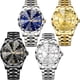 thumbnail image 1 of Vestido de negocios con diamantes para hombre Watch Yunanwa, de acero inoxidable, 1 of 8