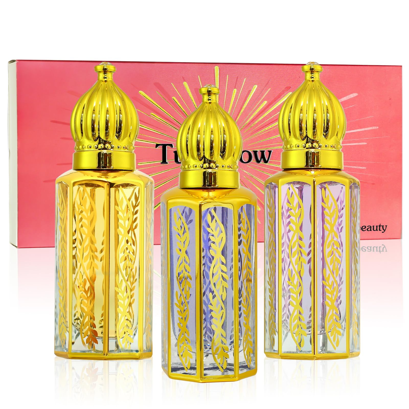 Aceite De Perfume 3 Pack Tuteshow Árabe Floral Sándalo