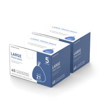 Bolsas De Basura Ninestars, Extra Fuertes, Blancas, Con Cordón, 21 Galones