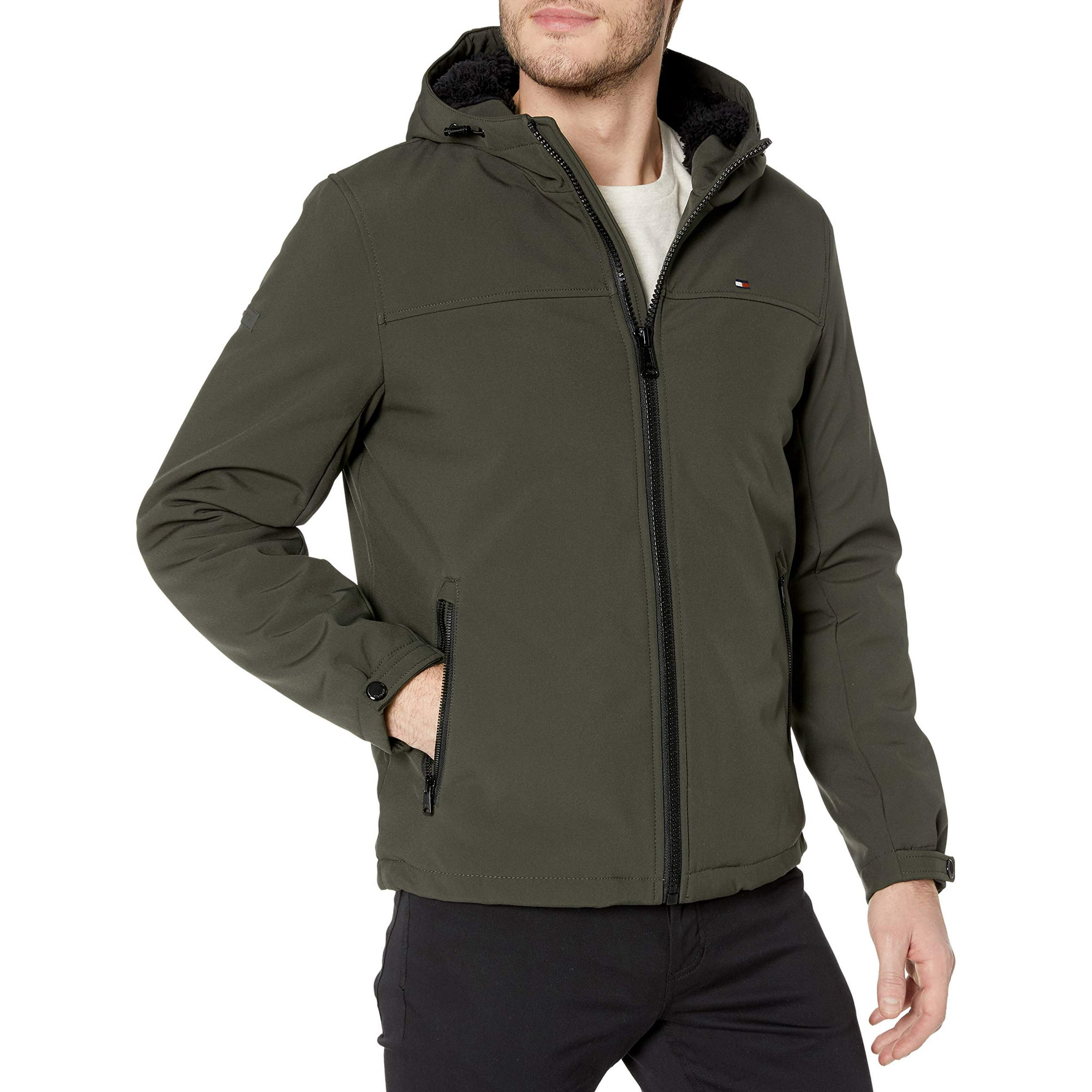 Chaqueta Tommy Hilfiger Para Hombre Con Relleno De Tejido Blando, Color Verde, Talla S