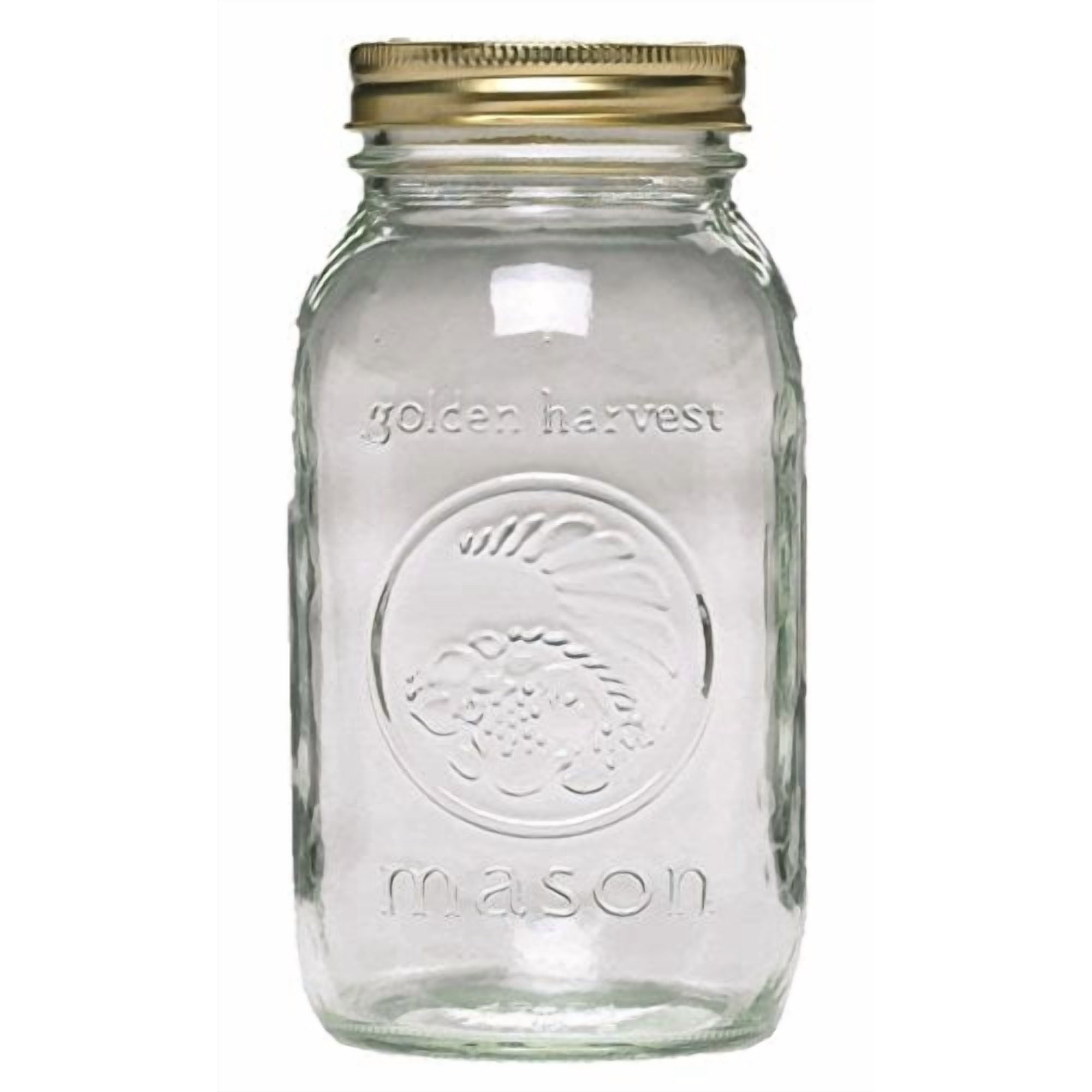 Mason Jars Ball Golden Harvest Vintage Fruit, 1 Litro (paquete De 12)