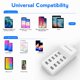thumbnail image 4 of Cargador USB KingFuture, 10 puertos, 50 W, 12 A, cargador de pared USB inteligente, 4 of 7