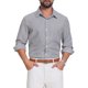 thumbnail image 1 of INSPIRE CHIC Camisa de Hombre de Seersucker a Rayas de Manga Larga con Botones Texturizados Talla S Negro, 1 of 5