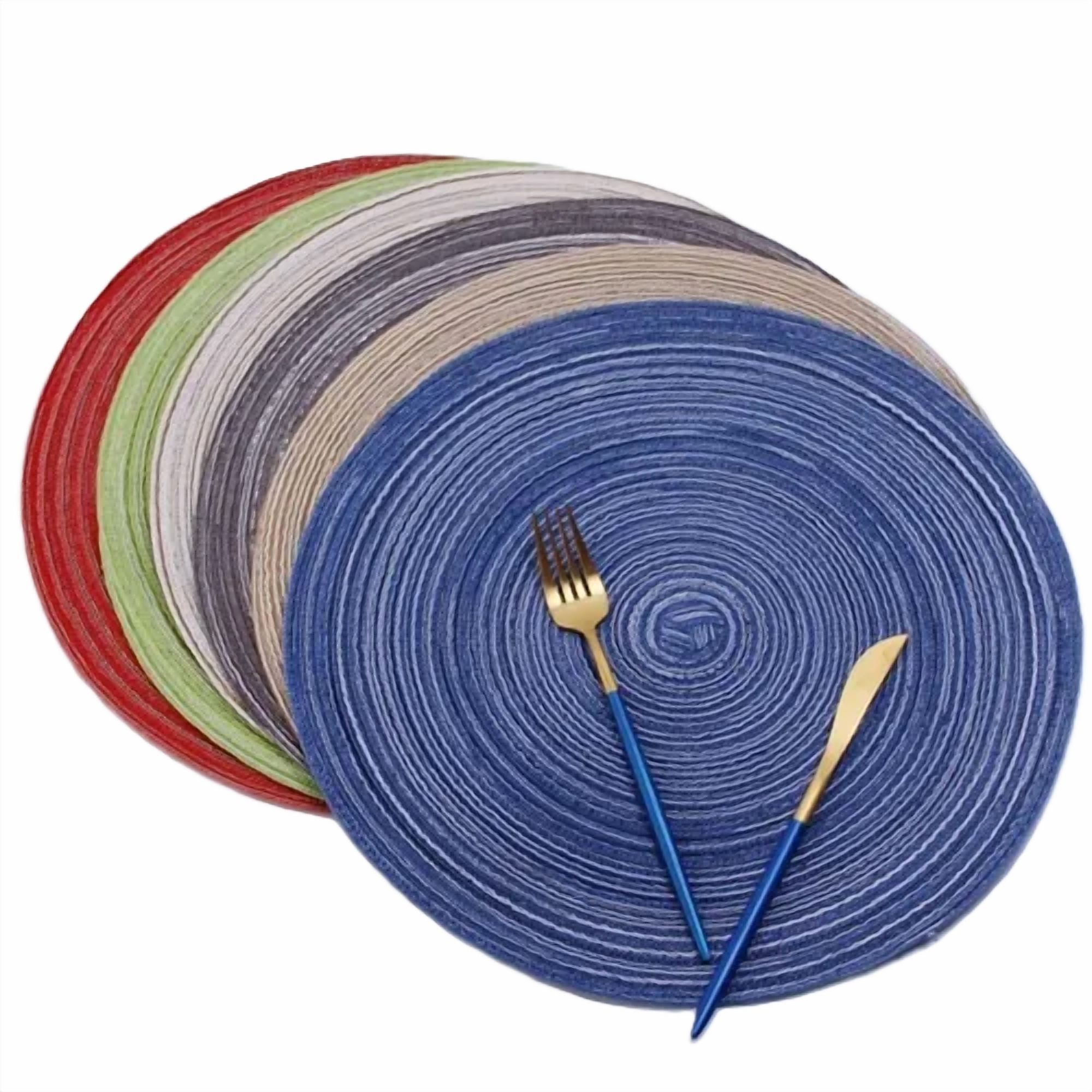 Genérico - Set 10 Individuales Redondos Trenzados 38cm