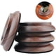 thumbnail image 1 of Juego de 4 copas para ruedas de piano vertical de madera dura, almohadillas protectoras para patas de muebles de madera de nogal real, 1 of 5