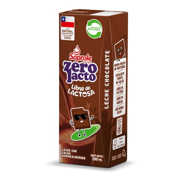 Leche Sin Lactosa Chocolate, 200 ml