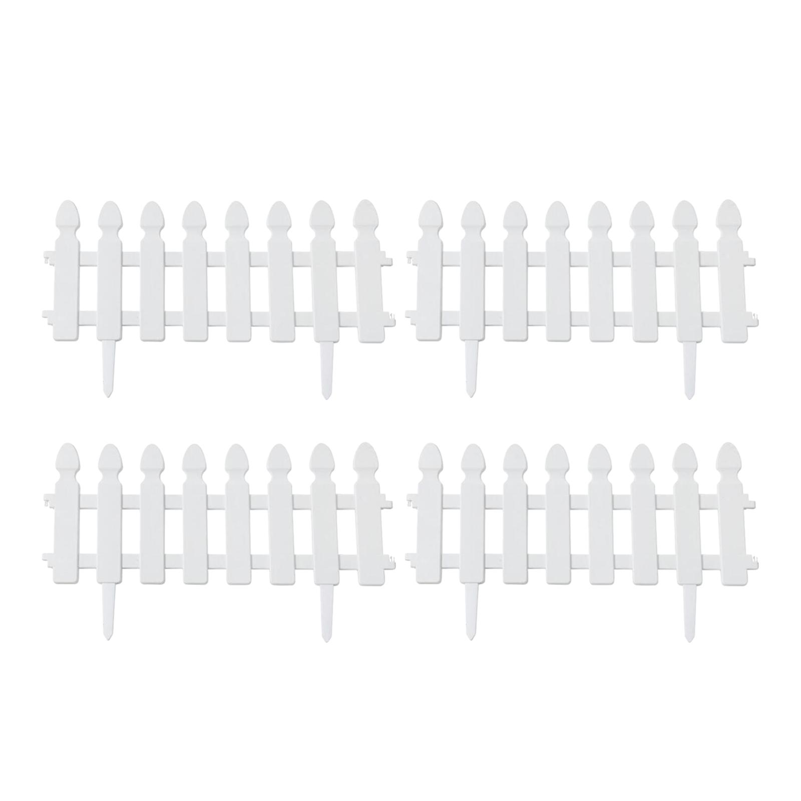 Magideal - Panel De Borde De Flores Borde De Borde De Jardín Borde De Jardín Decorativo Desmontable Cercado De Paisaje Para Patio Patio Balcón Patio Trasero Al 4 Piezas Blanco