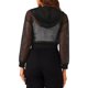 thumbnail image 3 of INSPIRE CHIC Chaqueta con Capucha para Mujer con Cremallera 2023 Moda Malla Transparente Chaquetas Bomber XS Negro, 3 of 6