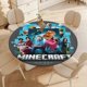 thumbnail image 4 of Una película de Minecraft-theme Fitted Round Tablecloths Elastic Edged Table Covers Waterproof Table Cloth for Kitchen Holiday Party Tables Decor 120cm, 4 of 6