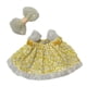 thumbnail image 2 of Vestido De Tirantes De Muñeca De Felpa De 2 Piezas Para Niños Regalo De Cumpleaños Vestido De Coordinación Amarillo, 2 of 3