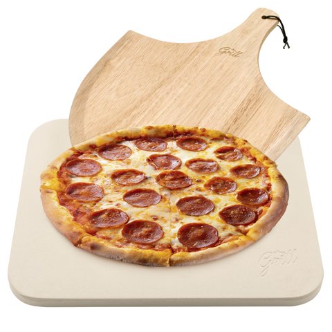 Hans Grill - Parrilla Hans Para Pizza, Rectangular, 38 X 30 Cm, Cordierita