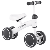 Universal - Bicicleta De Equilibrio Con 4 Ruedas, Juguete Para Caminar Para Niños, Blanco