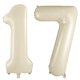 thumbnail image 1 of Globo LVMOQIQIU, 40 pulgadas, blanco, número 17, blanco crema, 2 unidades, 1 of 6