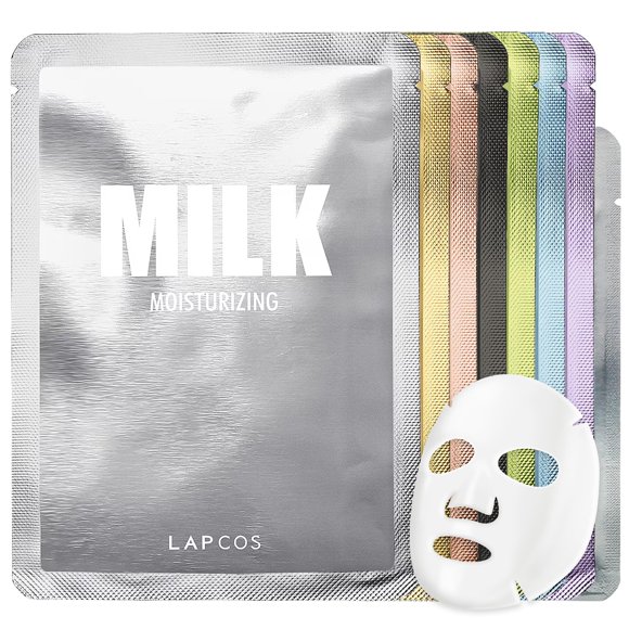 Paquete variado de mascarillas LAPCOS Daily 8 mascarillas con almohadilla exfoliante