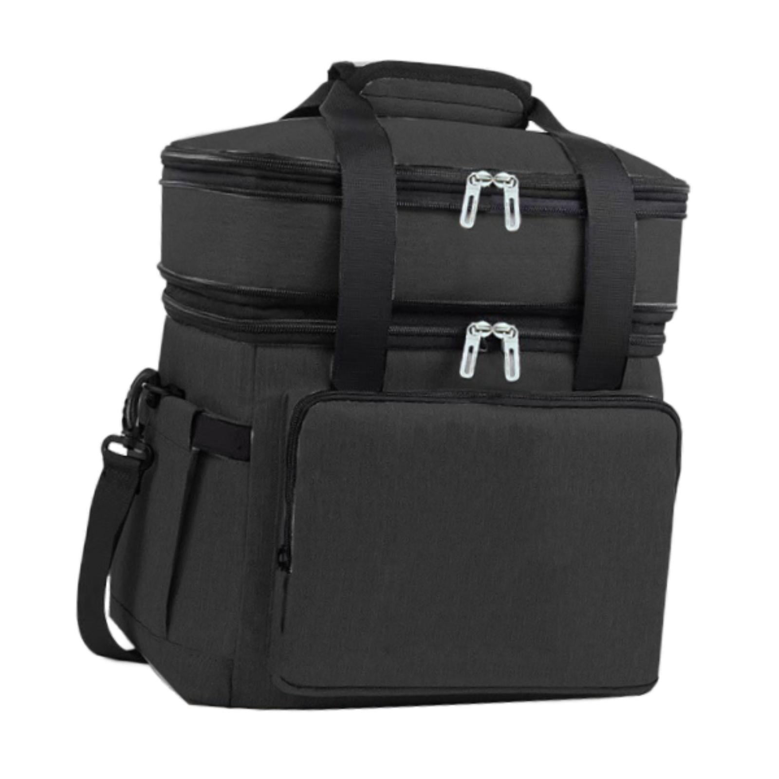 Ioensy - Bolsa De Enfriamiento Aislada 18l Bolsa Termal De Comida Fría Caliente Para Caminata De Picnic De Pesca Negra