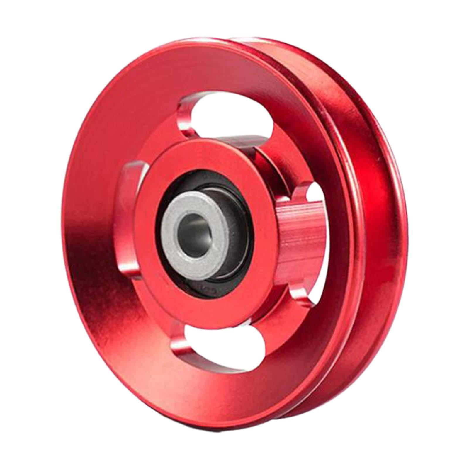 Ioensy - Rueda De Polea De Rodamiento Polea Universal De Aleación De Aluminio Para Accesorio De Ejercicio 88 Mm Rojo